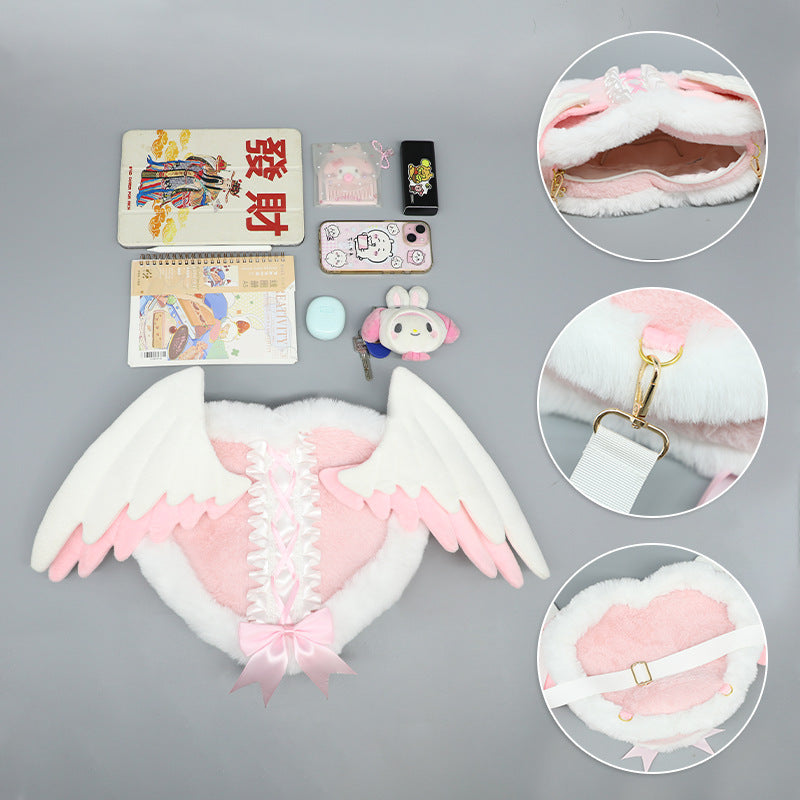 Plush Wings Comic Show Angel Cartoon Women's Backpack