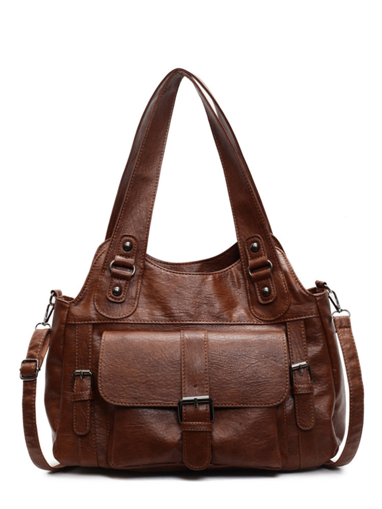 Women's Retro Simple Portable Design Commuting Women's Shoulder Bag