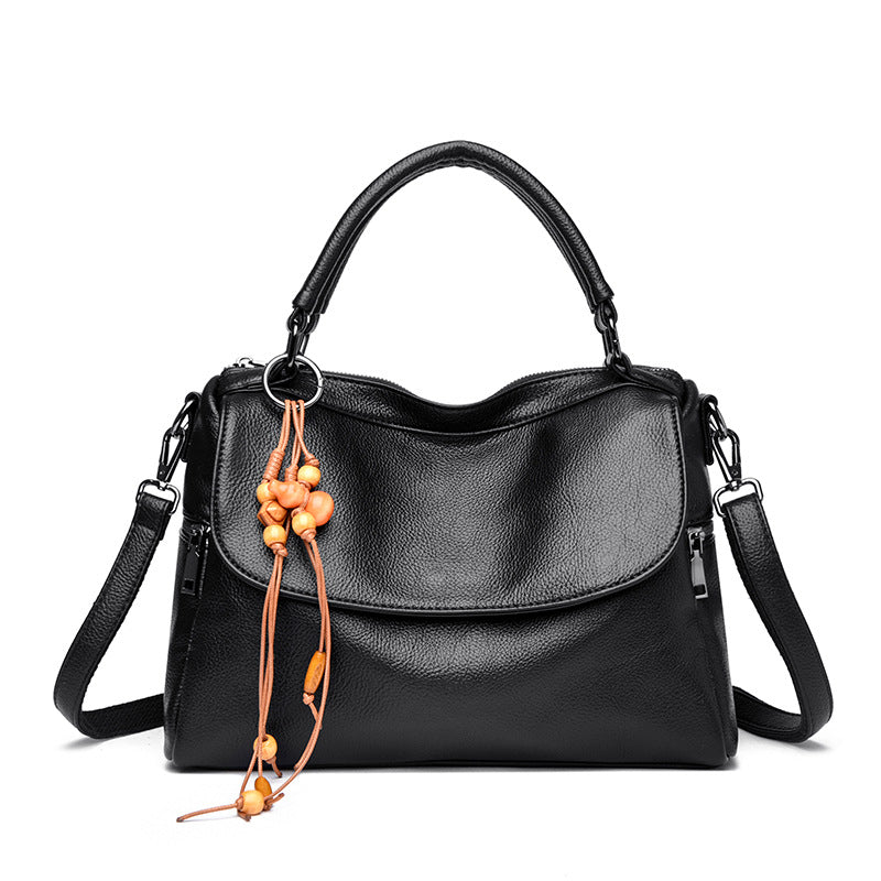 Women's Soft Retro Fashion Boston Large Capacity Women's Handbag