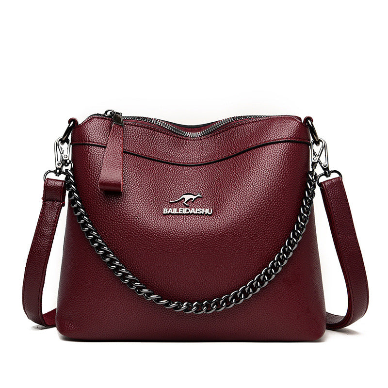 Women's Large Capacity Fashion Soft Leather Mom Women's Shoulder Bag