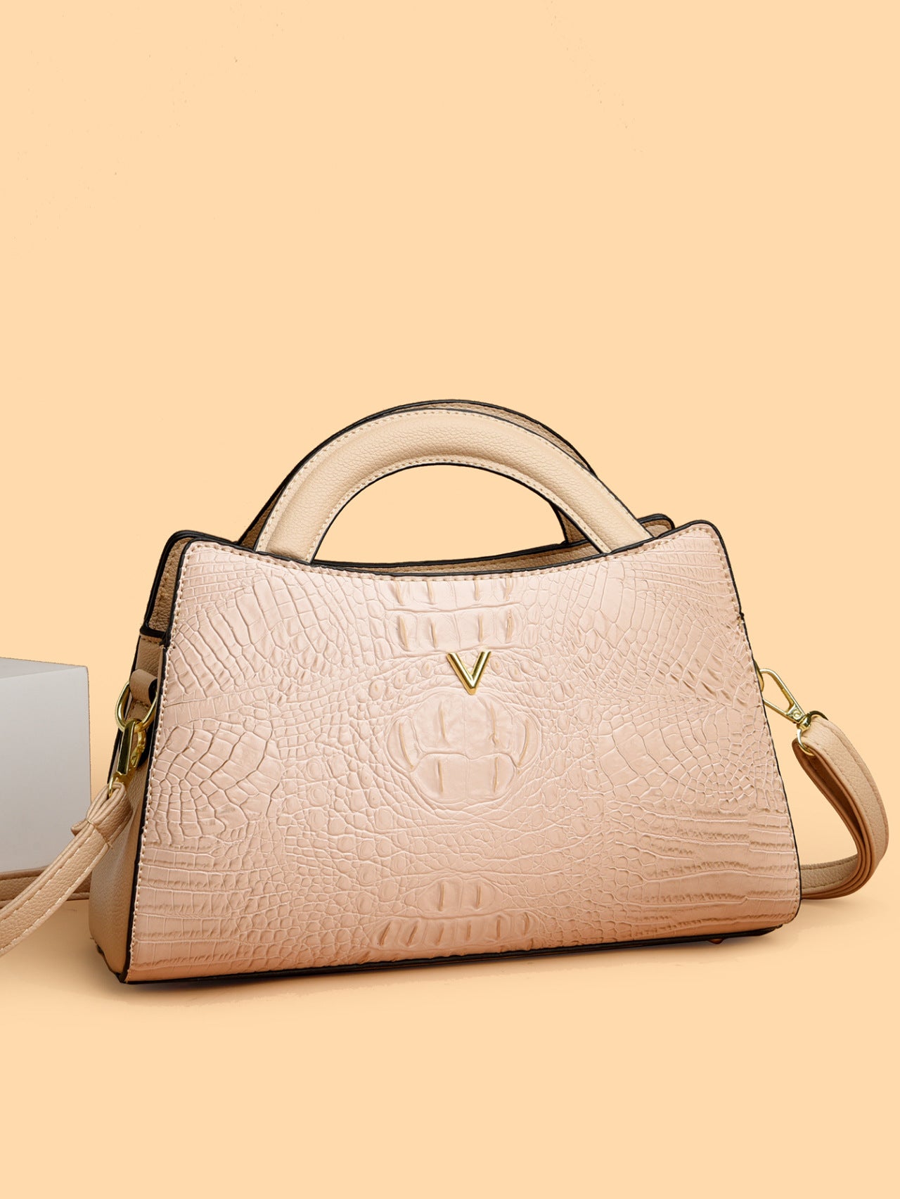Women's Fashion Crocodile Pattern Popular Embossed High Women's Handbag