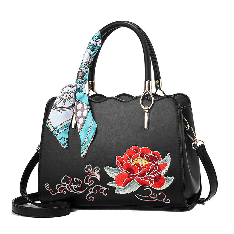 Women's Large Capacity Fashionable Simple Embroidery Mother's Day Women's Handbag
