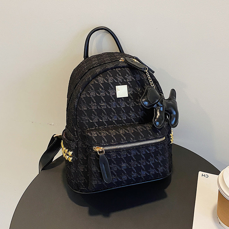 Women's Color Matching Fashion Cute Pendant Commuter Women's Backpack