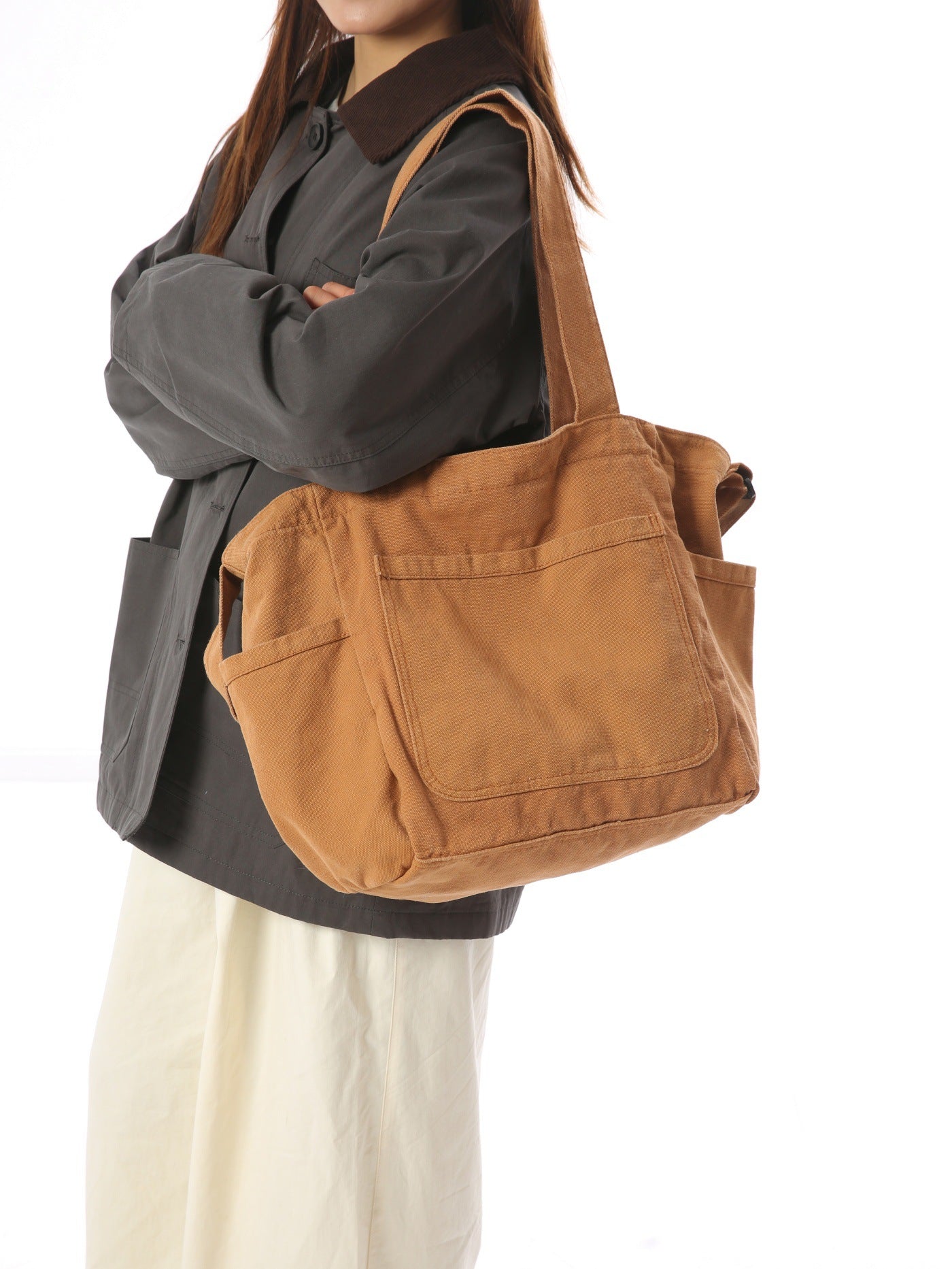 Style Canvas Female Artistic College Class Tote Bag