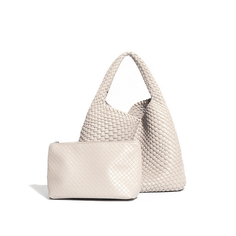 Women's Large Capacity Vegetable Basket Handmade Woven Advanced Underarm Bags