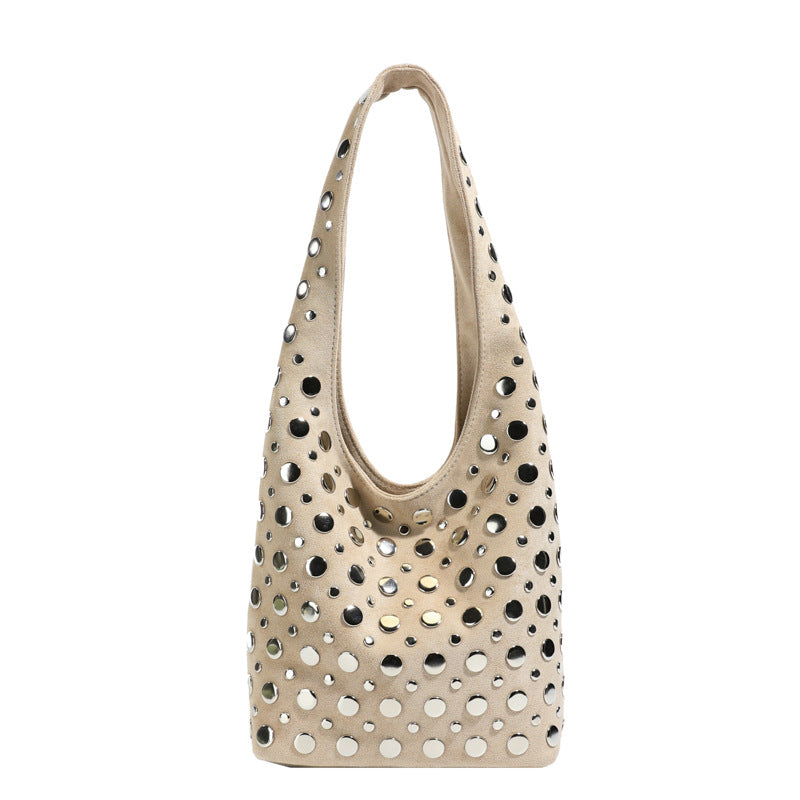 Women's Trend Retro Personality All Match Underarm Rivet Bags
