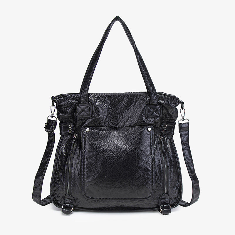 Fashion Stylish Women's Large Capacity Washed Tote Bag