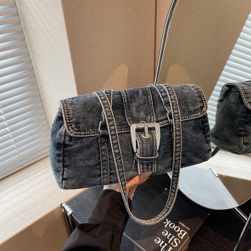 Women's Autumn Retro Artistic Large Capacity Denim Class Leisure Backpack