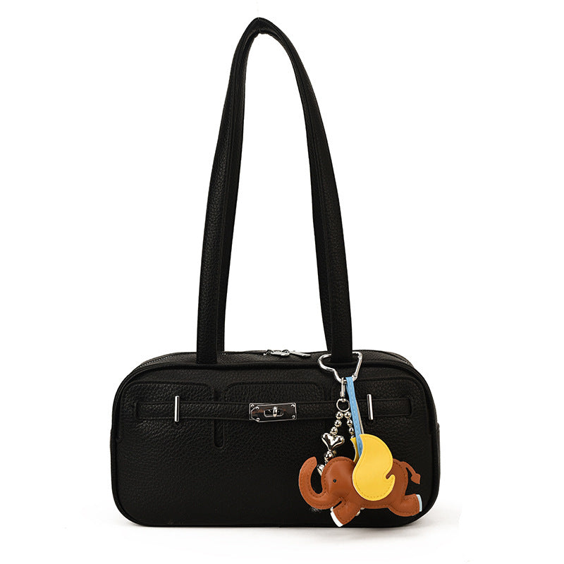 High-grade Soft Leather Boston Large Capacity Pillow Fashion Commuter Shoulder Bags