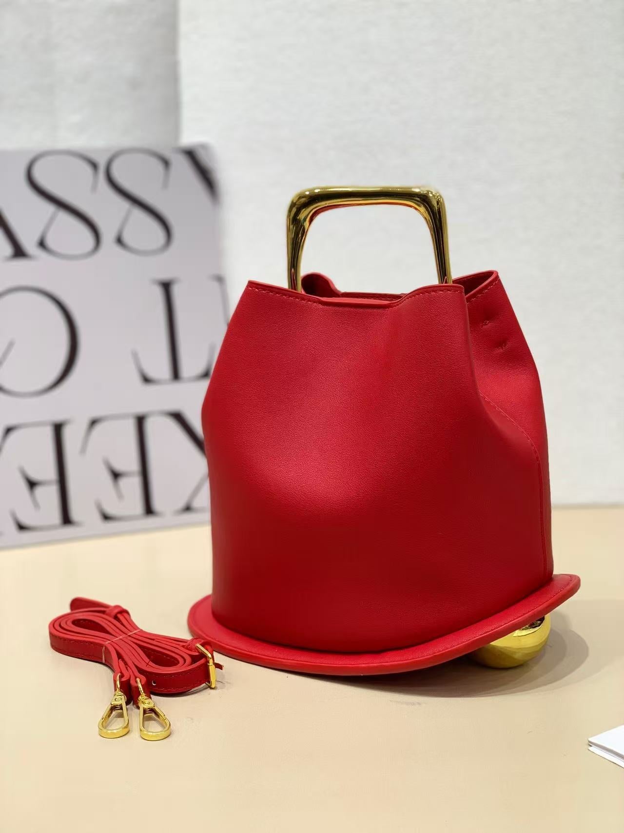 Women's Fashionable Metal Portable Irregular Textured Women's Handbag