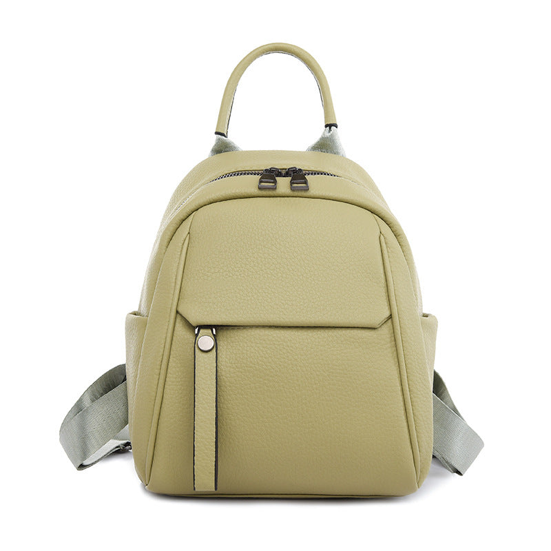 Women's Female Soft Leather Fashion Artistic Wind Women's Backpack