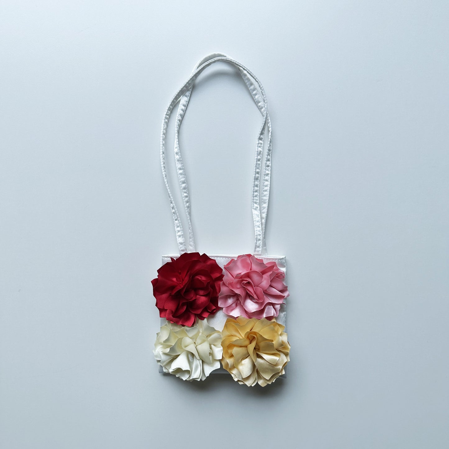 Attractive Niche Three-dimensional Rose Flower Satin Women's Shoulder Bag
