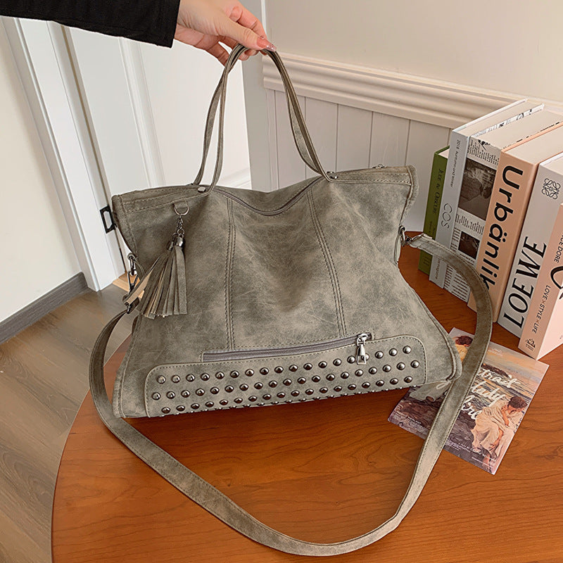 Frosted Personality Fashion Trend Large Capacity Portable Bags
