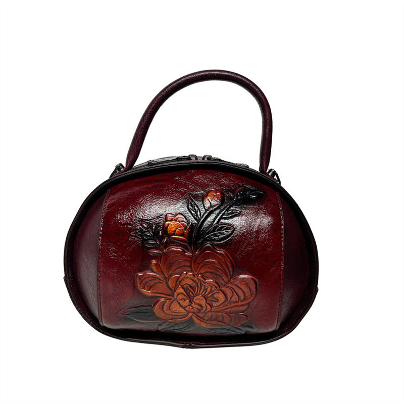 Women's Retro Style Chinese Ethnic Mother Oval Bags
