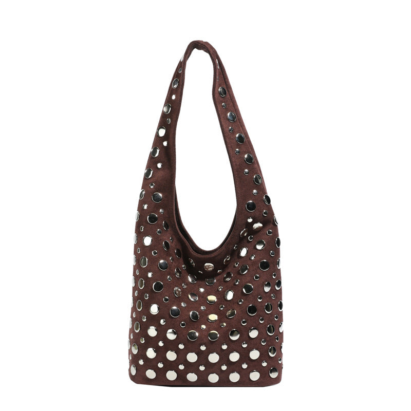 Women's Trend Retro Personality All Match Underarm Rivet Bags
