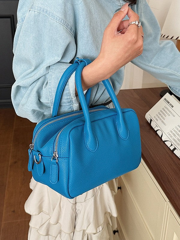 Women's Blue Underarm Fashionable Large Capacity Pillow Women's Shoulder Bag