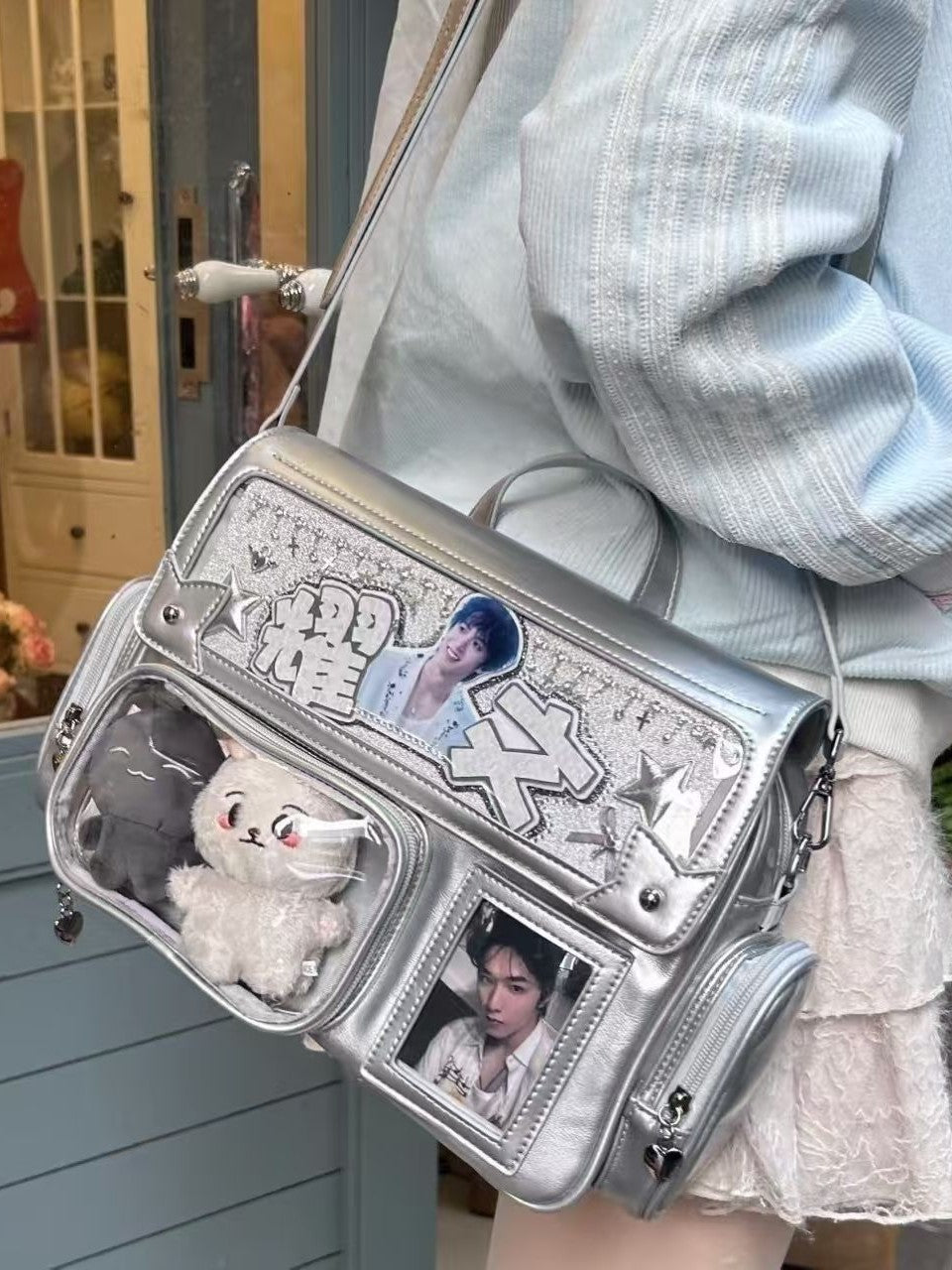 Hidden Light Cartoon Amusement Park College Large Women's Backpack