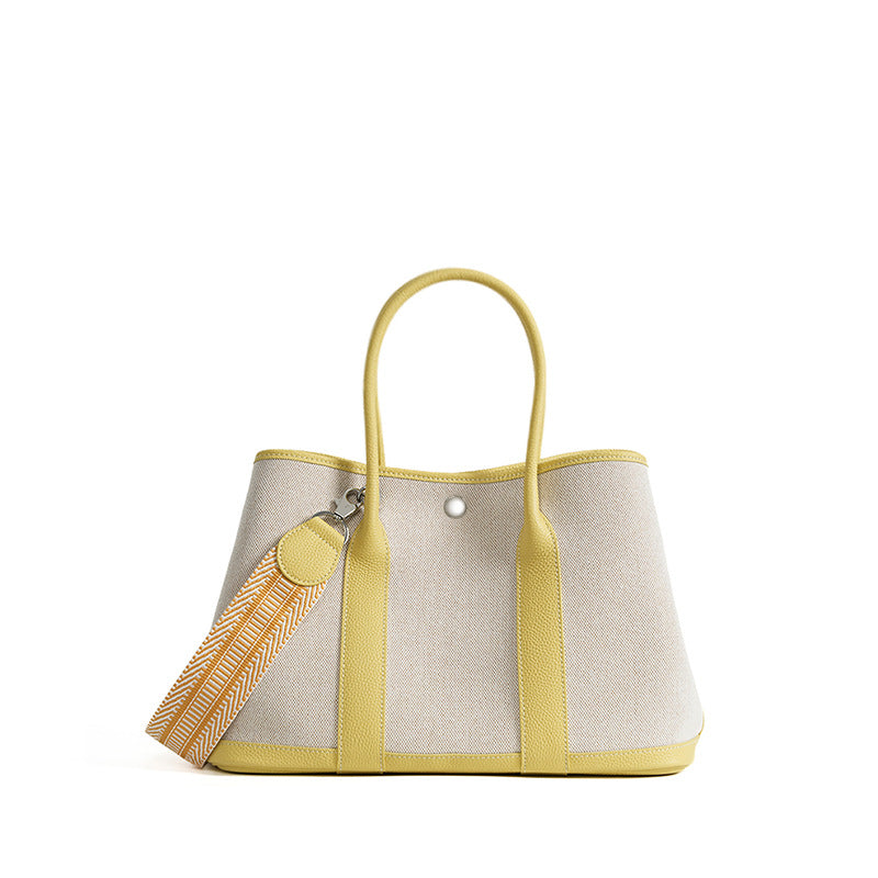 Women's High Sense Leather Genuine Large Capacity Canvas Women's Handbag