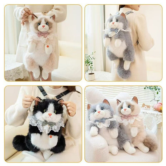 Cartoon Cat Cute Simulation For Girlfriends To Accompany Sleep Hug Leisure Backpack