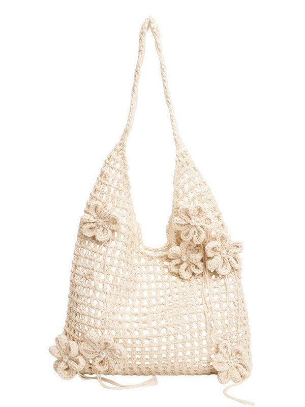 Women's Woven Hand Crocheted Hollow Seaside Holiday Women's Messenger Bag