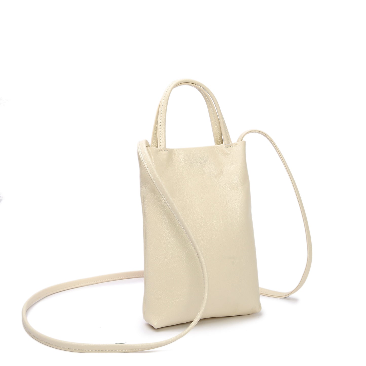 Women's Vegetable Tanned Leather Cow Long Simple Mobile Soft Retro Women's Messenger Bag