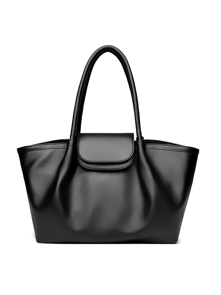Women's Simple Fashion Commuter Soft Leather Underarm Light Luxury Minority Women's Shoulder Bag