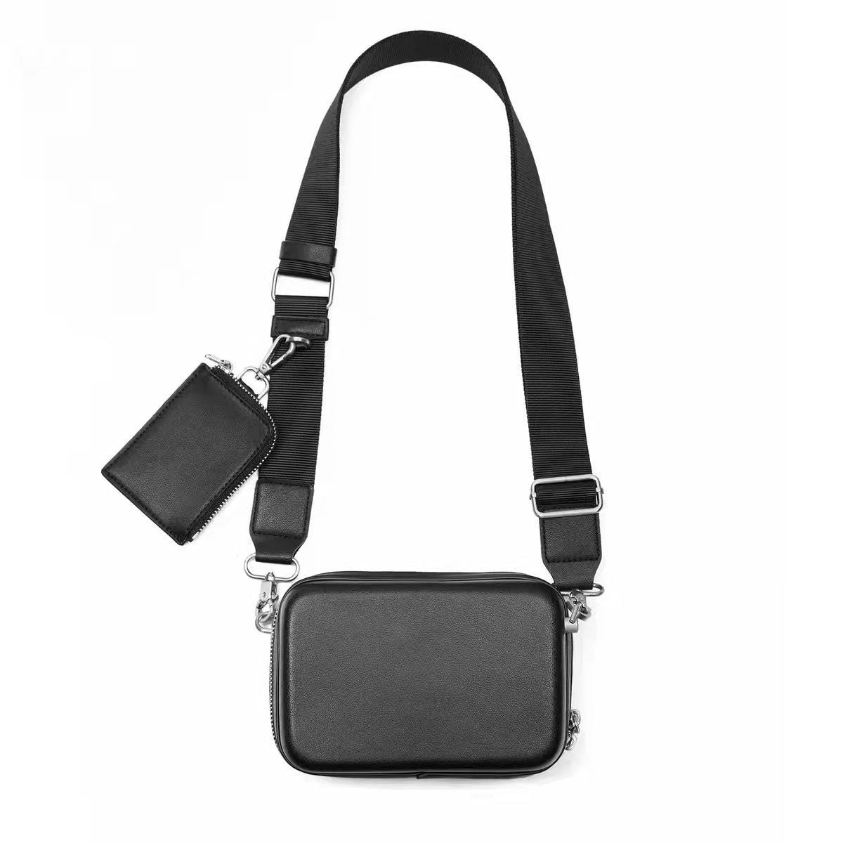 Men's Black Two-piece Hard Mini Fashion Men's Messenger Bag