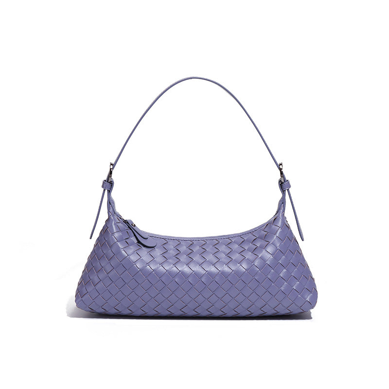French Woven Baguette Fashionable Soft Leather Dumpling Bags