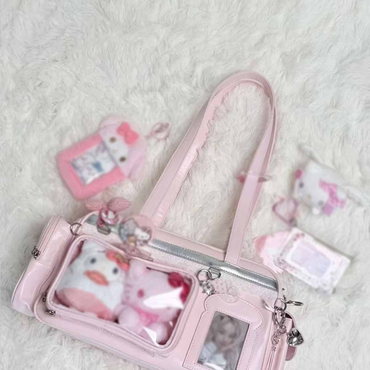 Doll Transparent Commuter Large Capacity Boston Tote Bag