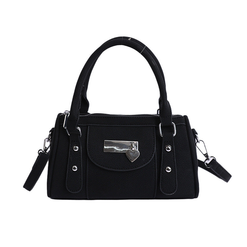 Women's Korean Style Niche Texture Bowling Fashion Solid Women's Shoulder Bag