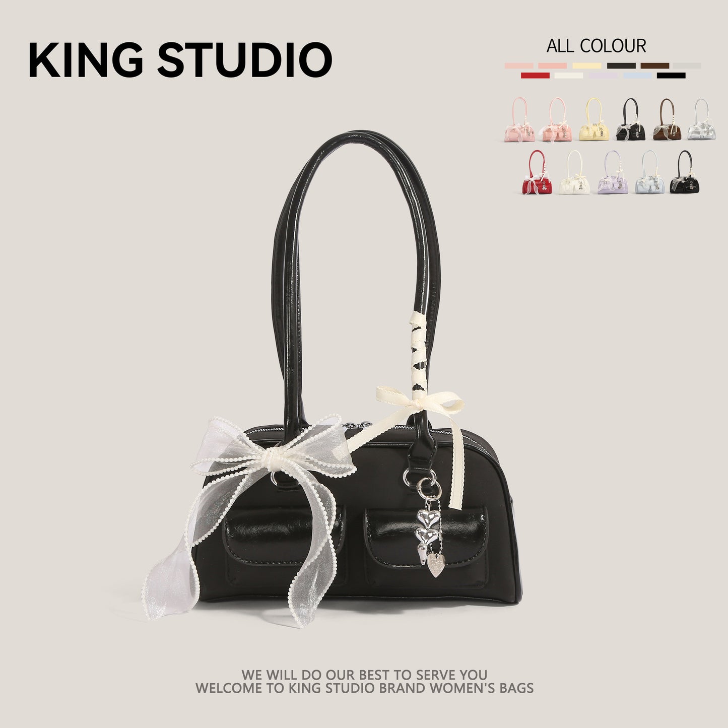Women's Needle Xu Bowling Large Capacity Underarm Women's Shoulder Bag