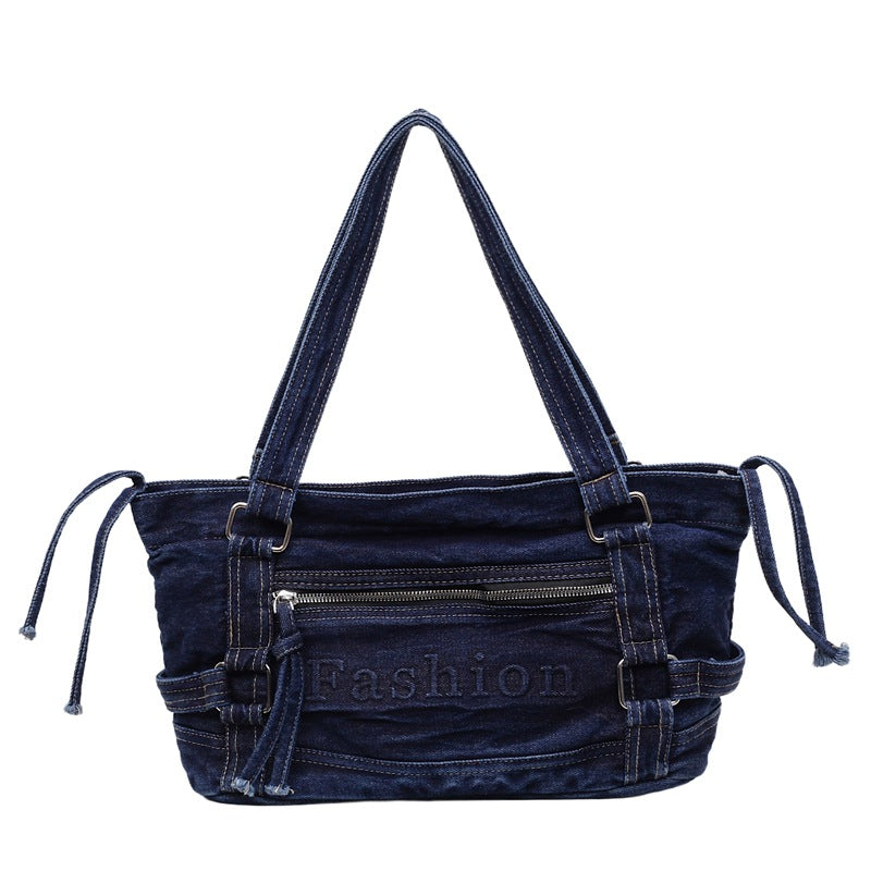 Casual Fashion Trend Denim Commuter Wrist Women's Messenger Bag