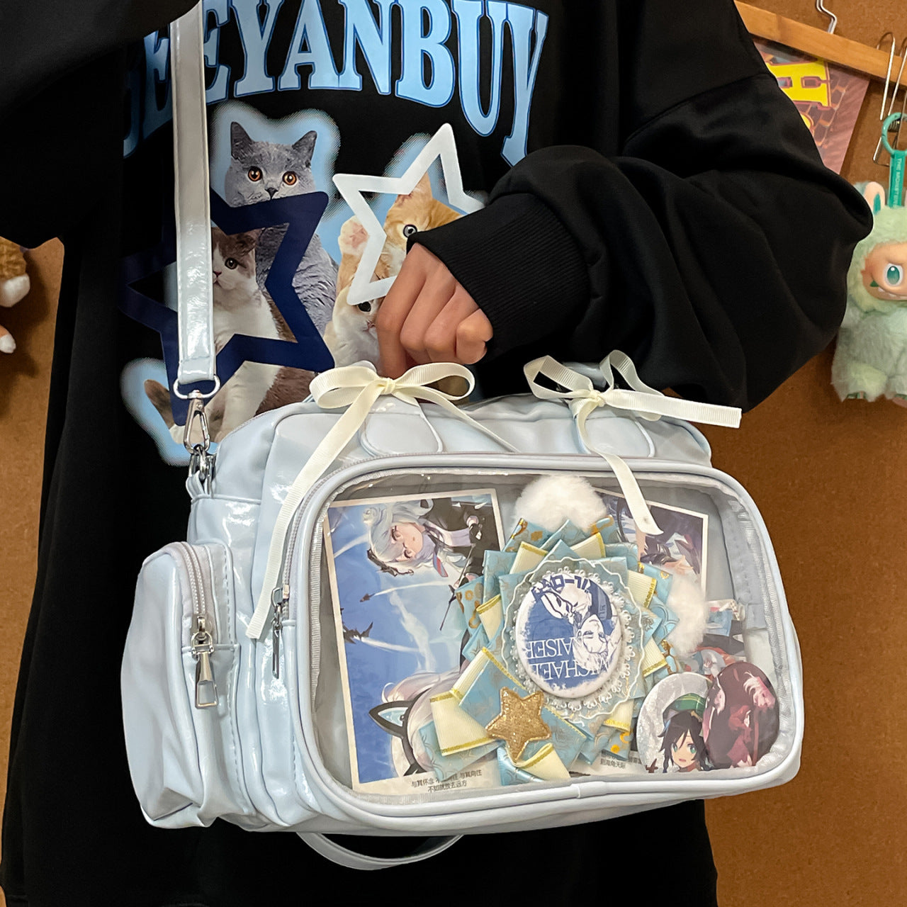 Large Capacity Transparent Bar Secondary Element Shoulder Bags