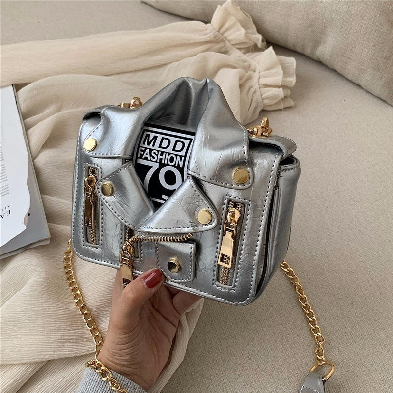 Women's Glossy Individual Clothes Fashion Rivet Creative Women's Shoulder Bag