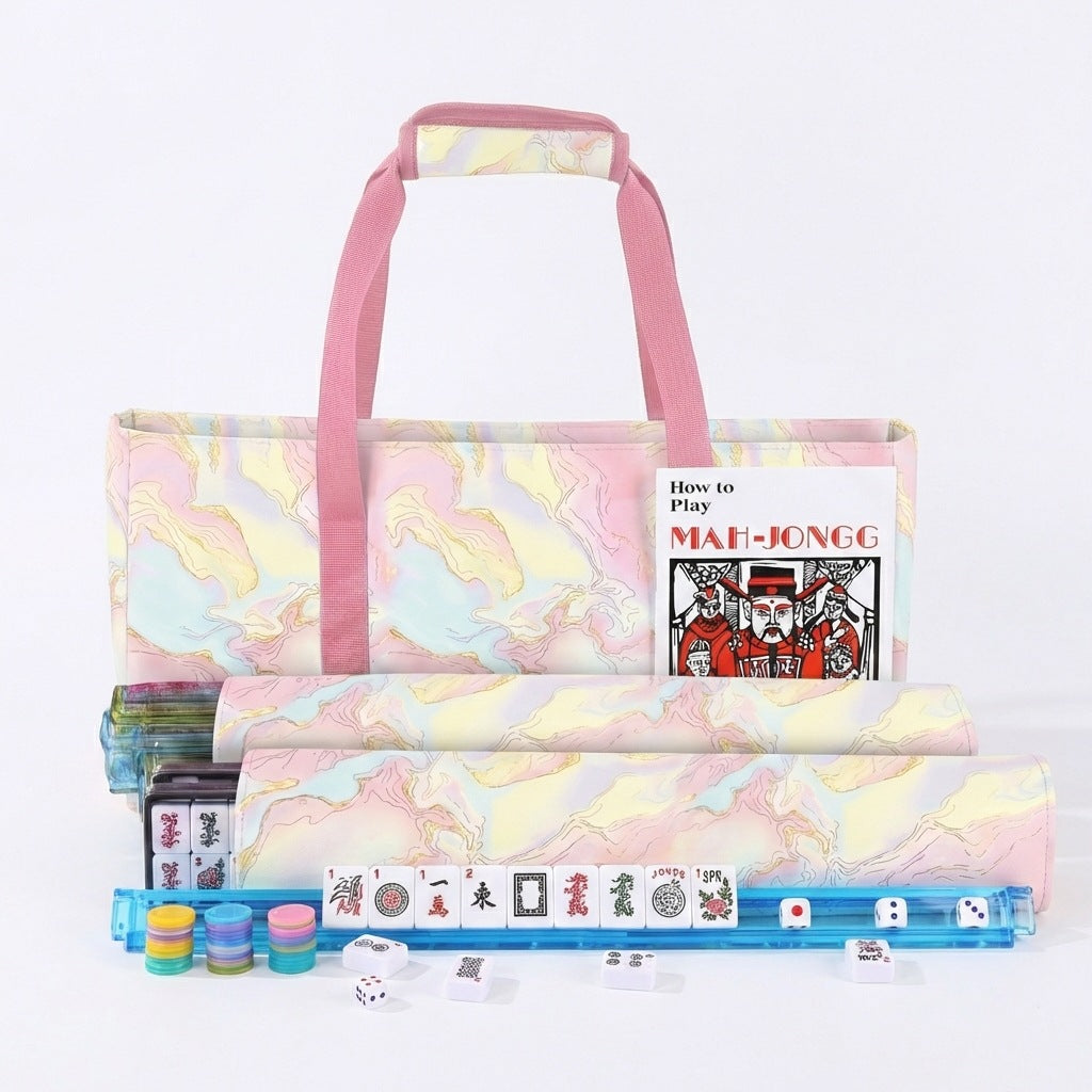 American Mahjong Set Large Capacity Three-piece Multifunctional Makeup Bag