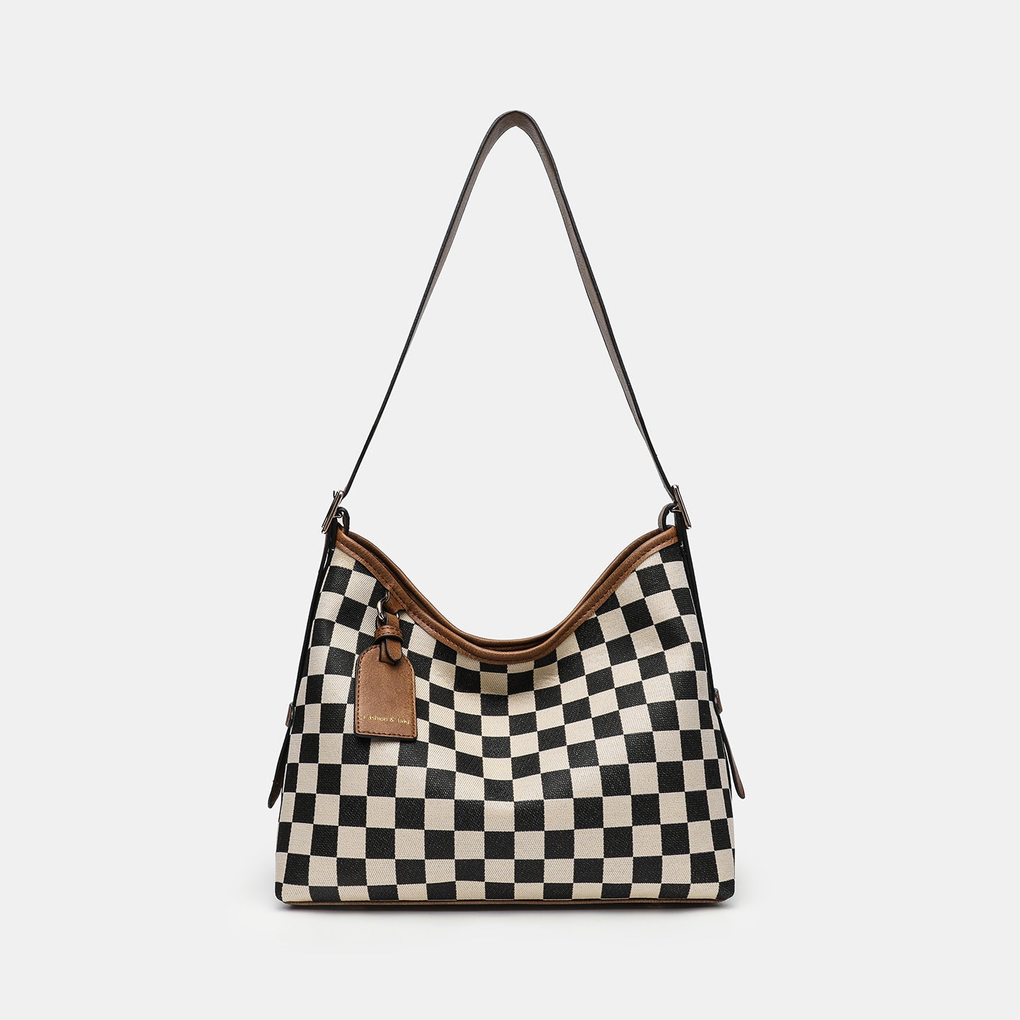 Women's Chessboard Plaid Large Capacity Underarm Advanced Tote Bag