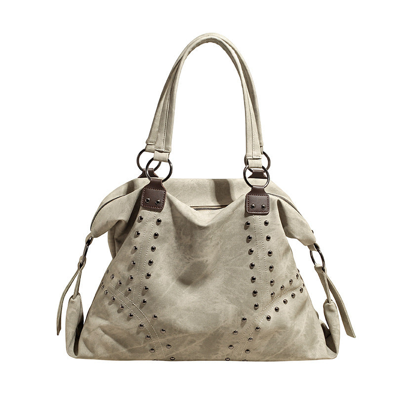 High Sense Personality Rivets Large Capacity Women's Shoulder Bag