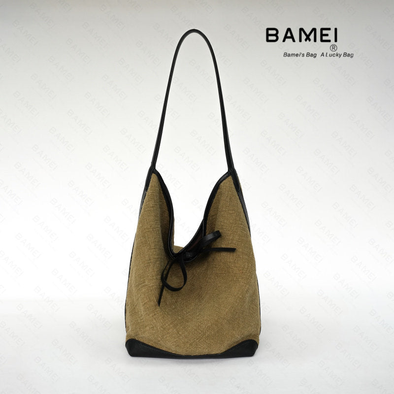 Eight Fashion Underarm Ramie High-grade Sense Relaxed Feeling Bags