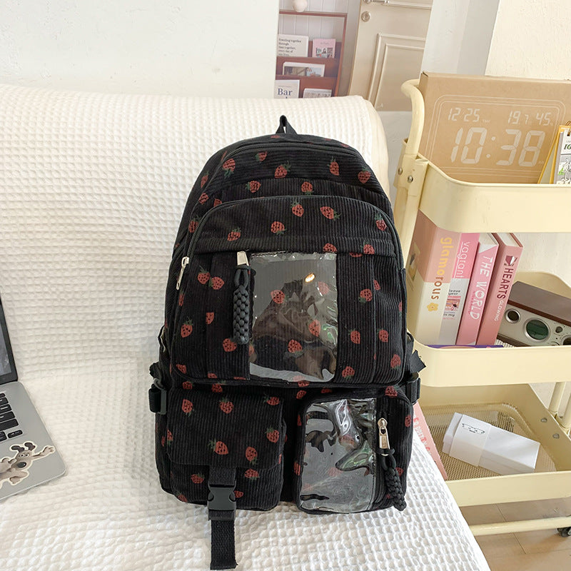 Good-looking Female College Cute Strawberry Junior High Leisure Backpack