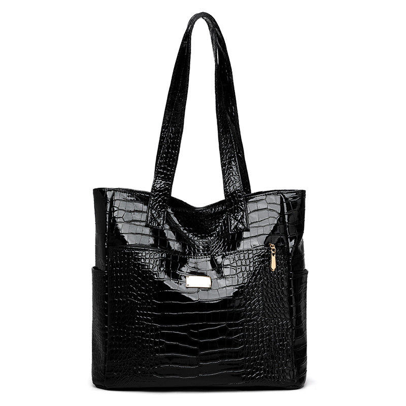 Classic Crocodile Leather Versatile Large Capacity Handbags