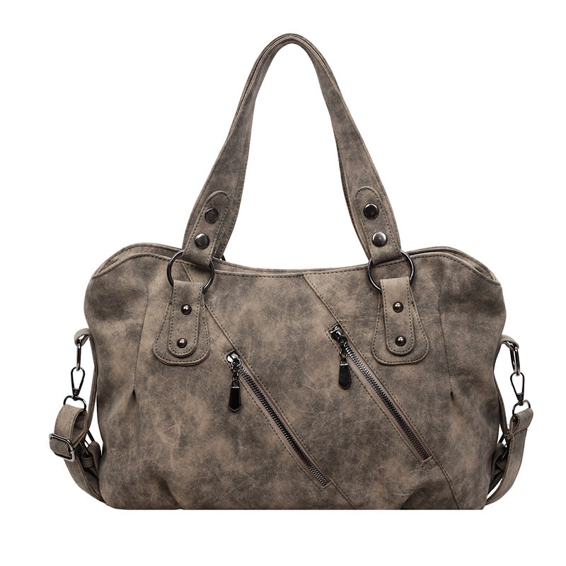 Large Capacity American Retro Frosted Commuter Tote Bag