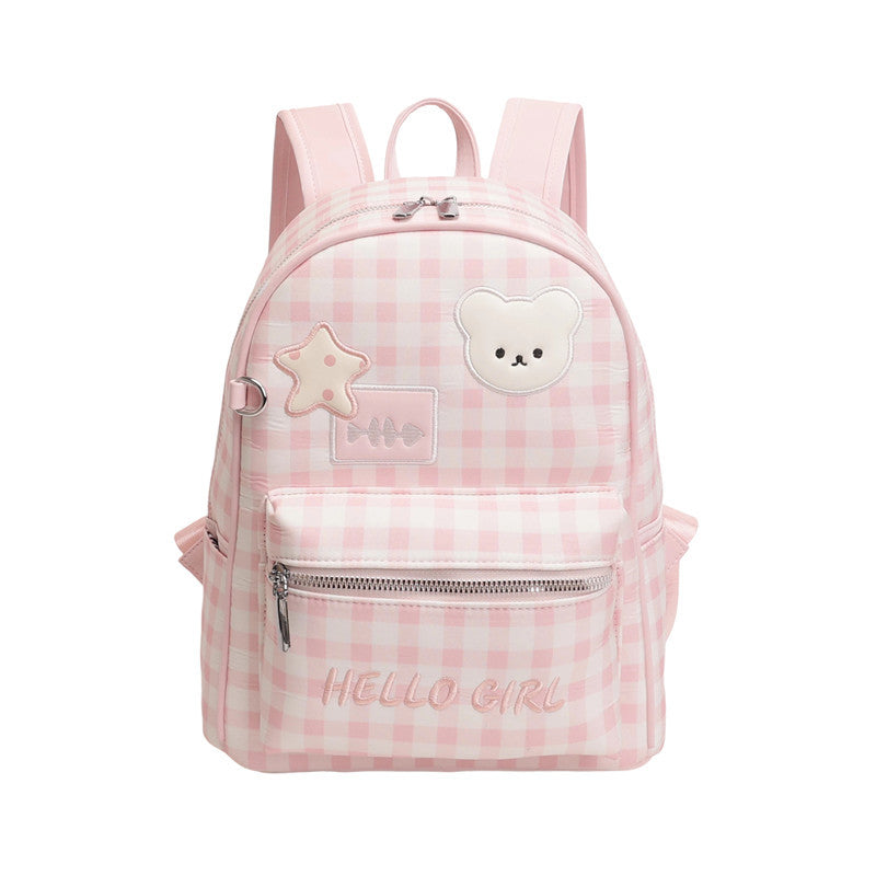 Korean Style Cute Bunny Polka Dot Simple Large Capacity Lightweight Backpacks