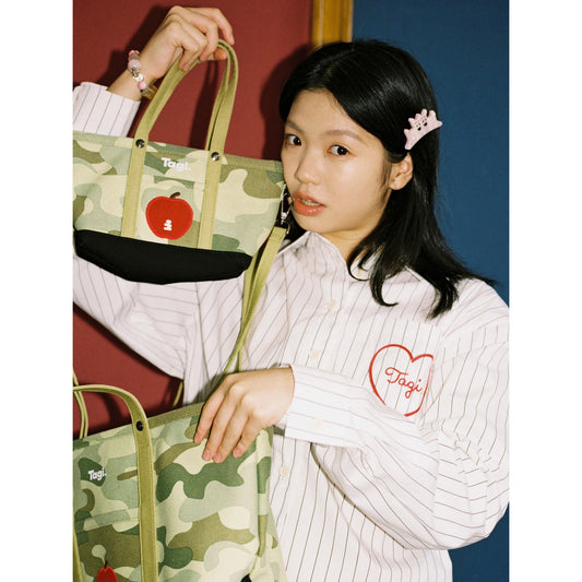 Imagine Apple Color Matching Canvas Portable Tote Bag