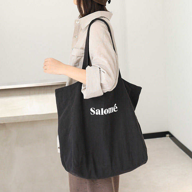 Women's Korean Style Linen Fashion Canvas Artistic Women's Messenger Bag