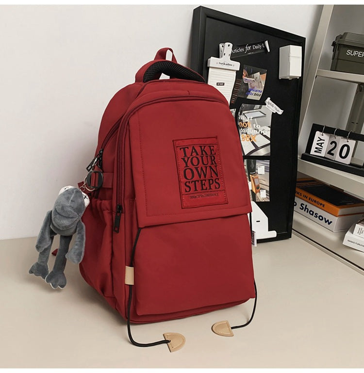 Men's Trendy Cool Large Capacity High Simple College Leisure Backpack
