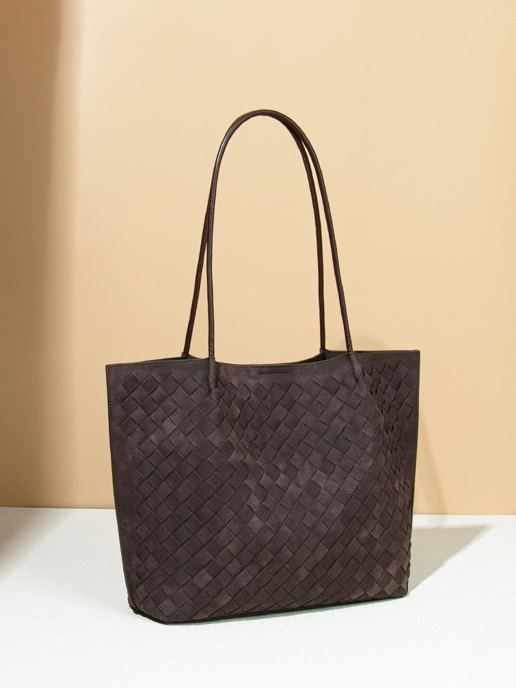 Women's Large Capacity High-grade Hand-woven Simple Underarm Tote Bag