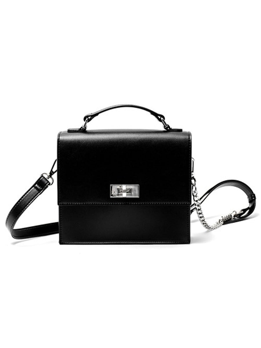 Slouchy Metal Chain Niche Black Mobile Men's Messenger Bag