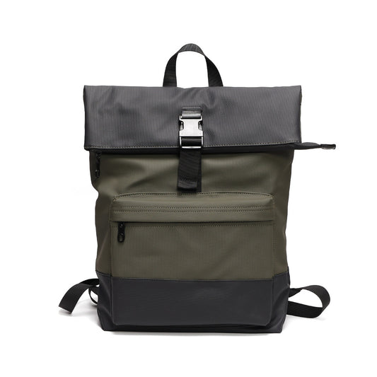 Men's Stitching Fashion Large Capacity Computer Waterproof Leisure Backpack