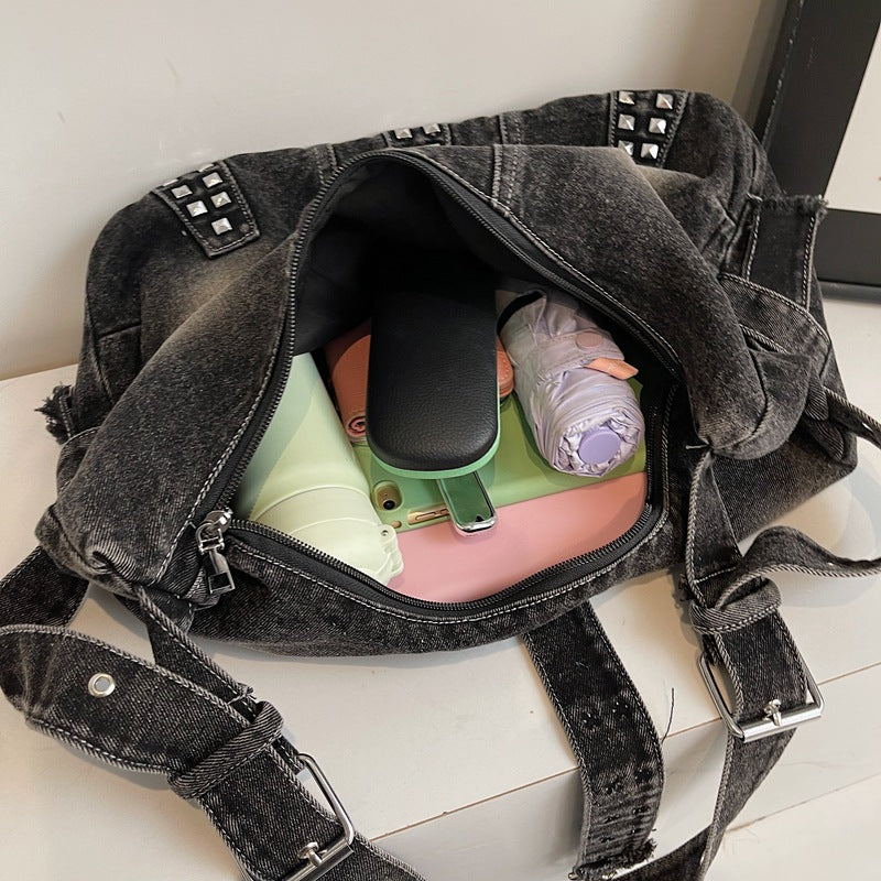 Women's American Retro Minority Canvas Jean Dumpling Fashion Women's Messenger Bag