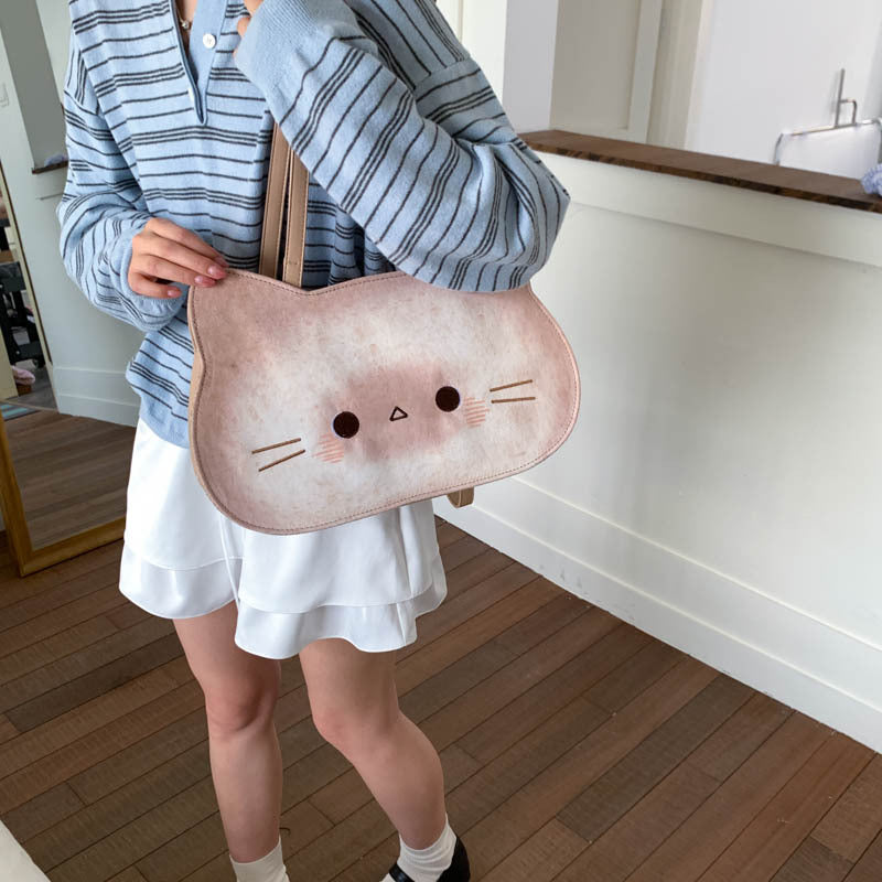 Women's Cute Funny Bread Cat Fashion Simple High Women's Backpack